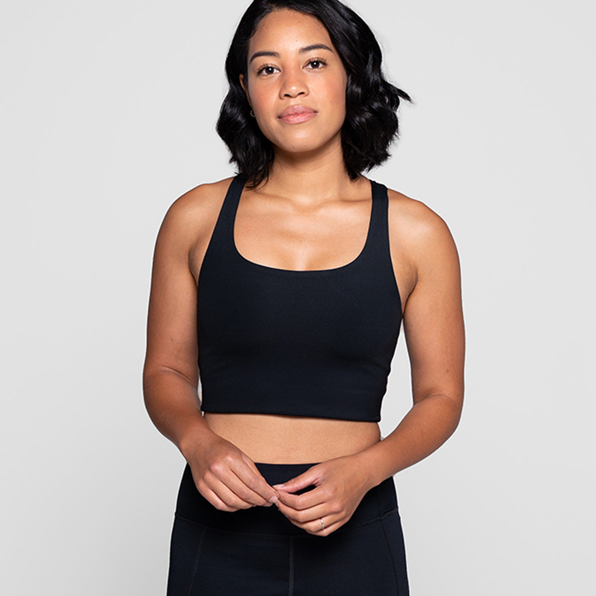 Girlfriend Collective Paloma Sports BH i Sort - Fri Fragt!