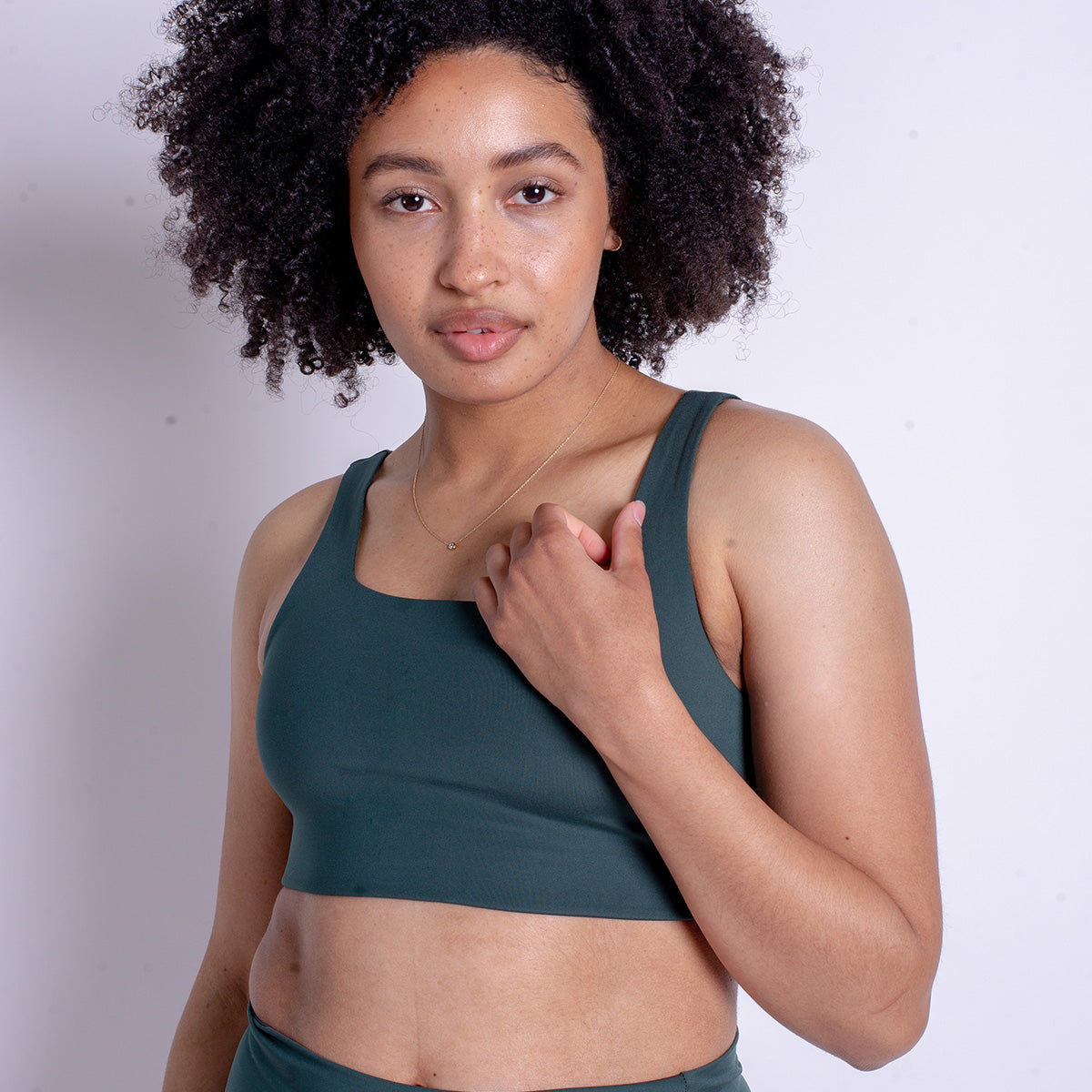Girlfriend Collective Tommy Sports BH i Grøn - Fri Fragt!