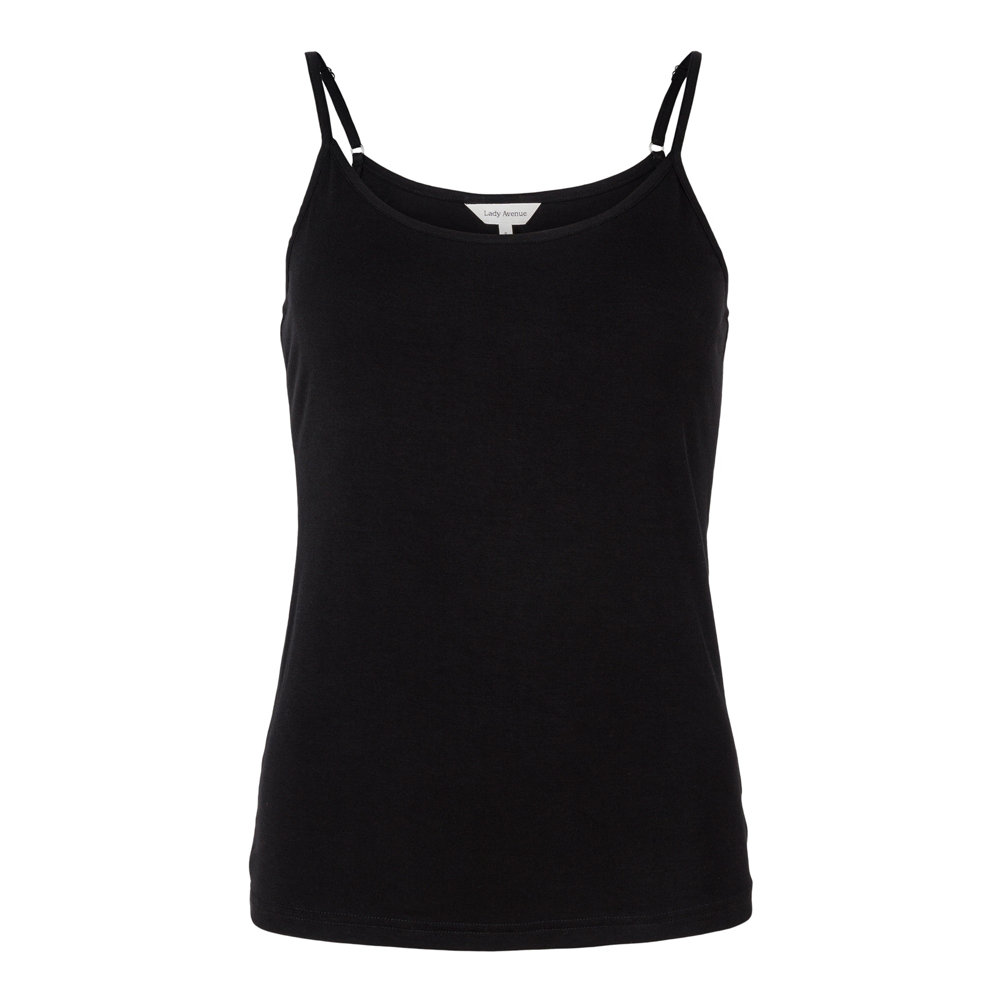 Lady Avenue Bamboo Camisole Top i Sort - Fri Fragt!