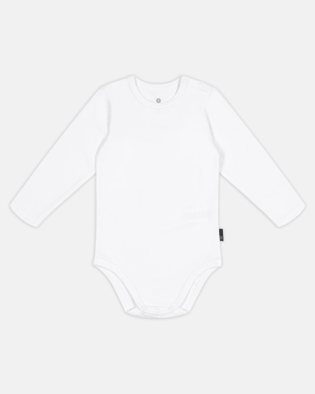 Bambus Langærmet Body til Baby i Hvid - JBS of Denmark