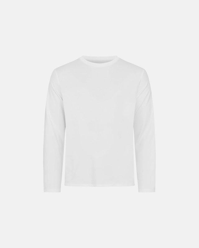 Bambus Langærmet T-shirt i Hvid - Fantastisk Tilbud!