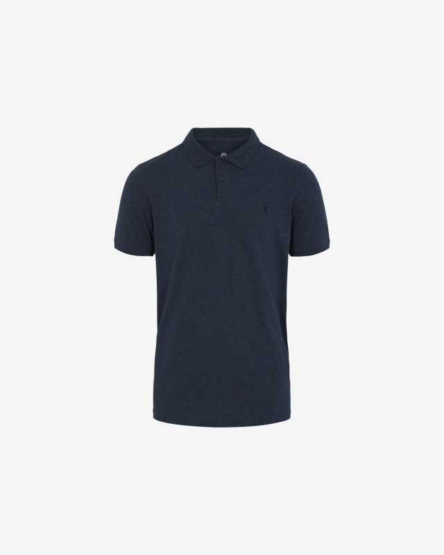 Bambus Polo Pique i Navy til Herre - Hurtig Levering!