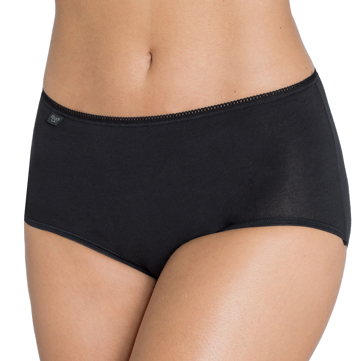 Sloggi 24/7 Cotton H midi trusse, sort, Størrelse: 38, Dame