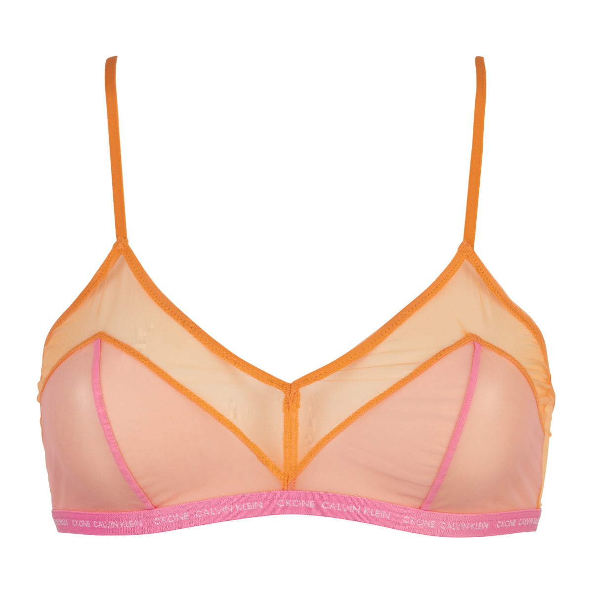 Calvin Klein Unlined Triangle BH uden bøjle, orange, Størrelse: XS, Dame