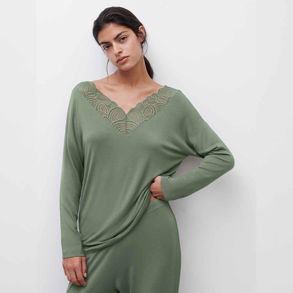 Femilet Josie bluse, grøn, Størrelse: 36, Dame