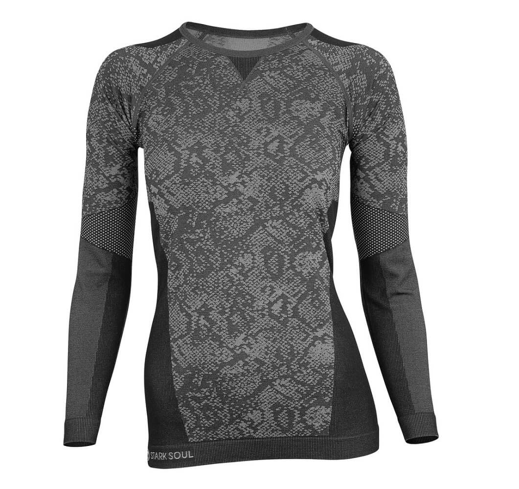 Langærmet termo funktionsundertrøje til kvinder, grå str. L/XL