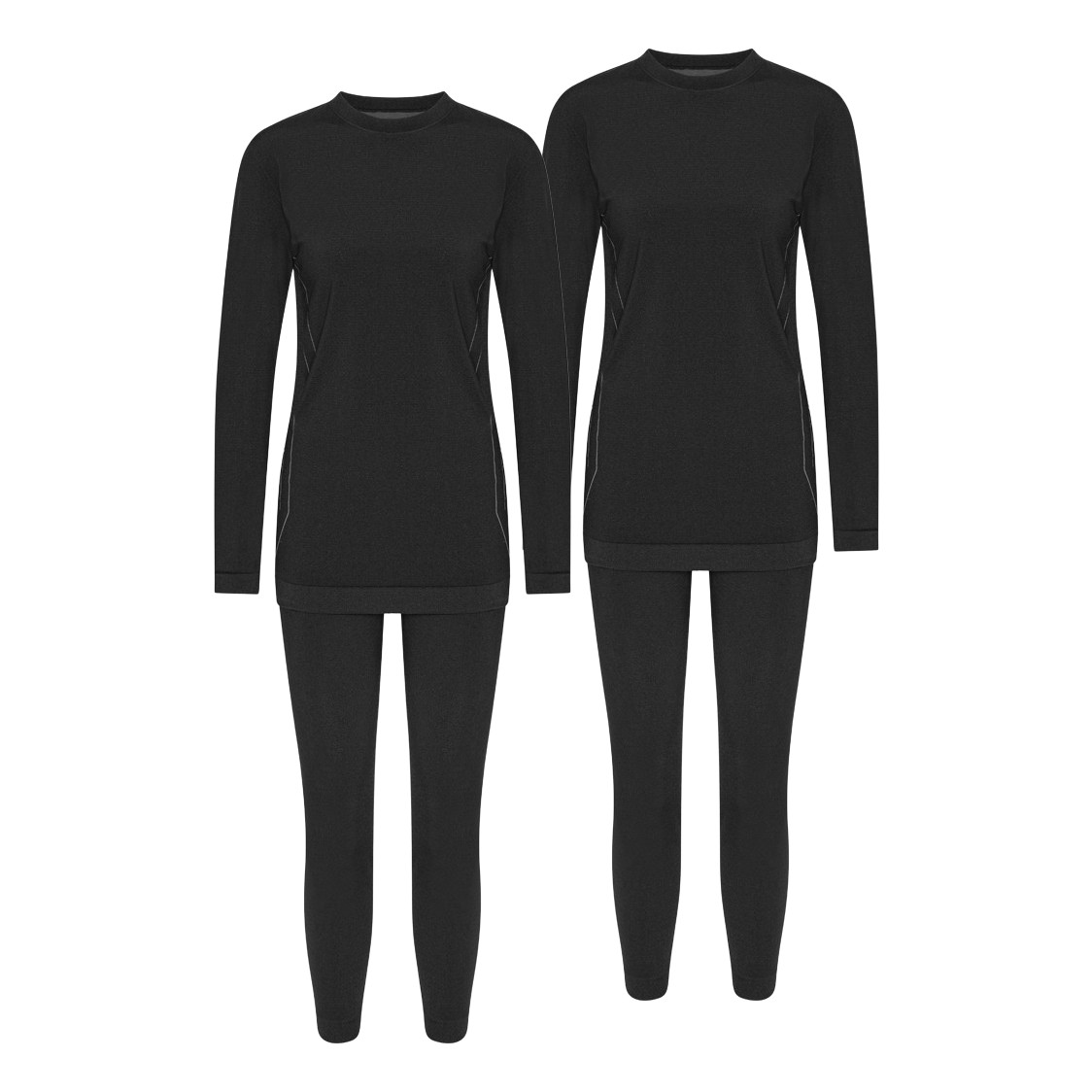 2 sæt Coastland termoundertøj med Coolmax til kvinder, sort str. L/XL