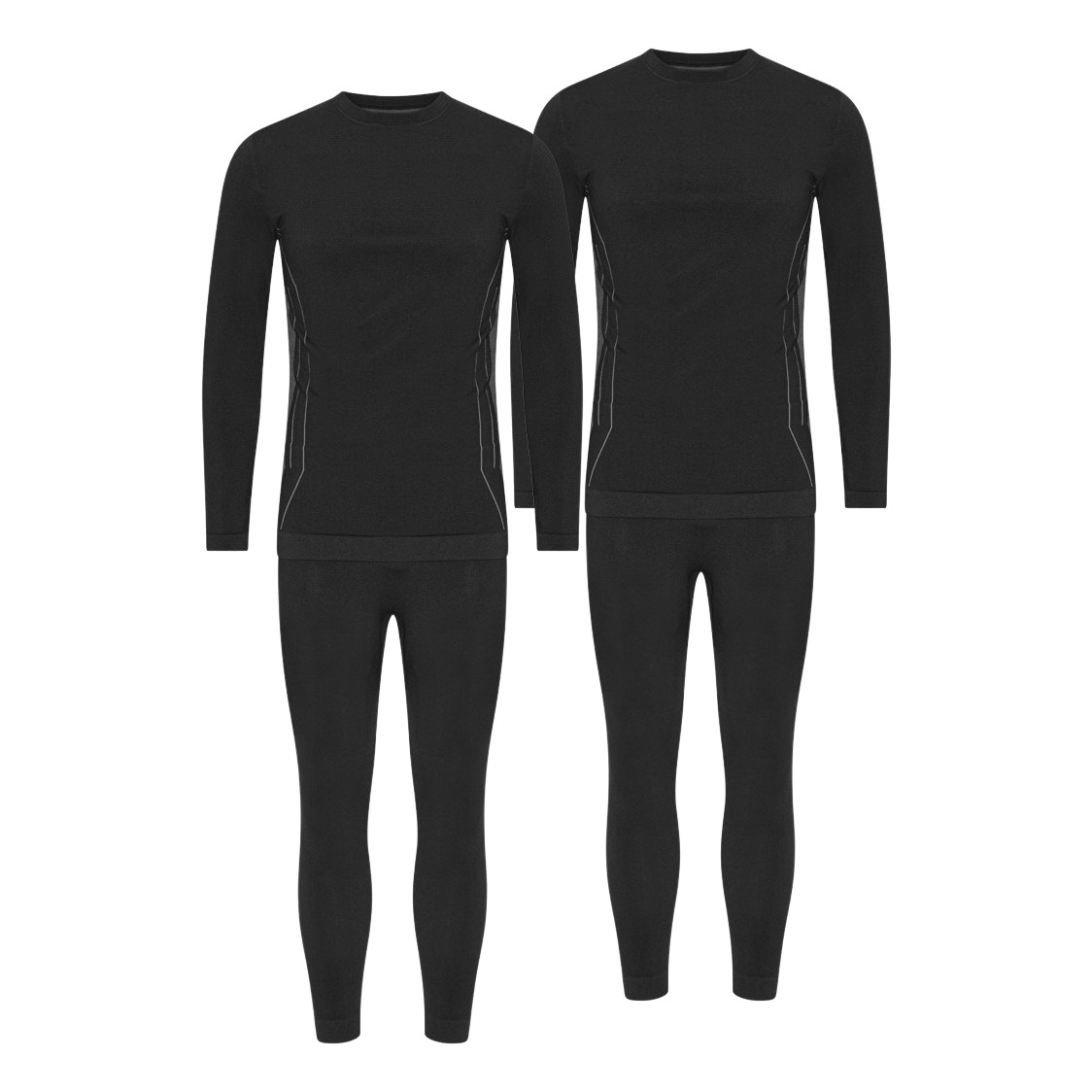 2 sæt Coastland termoundertøj med Coolmax til mænd, sort str. L/XL