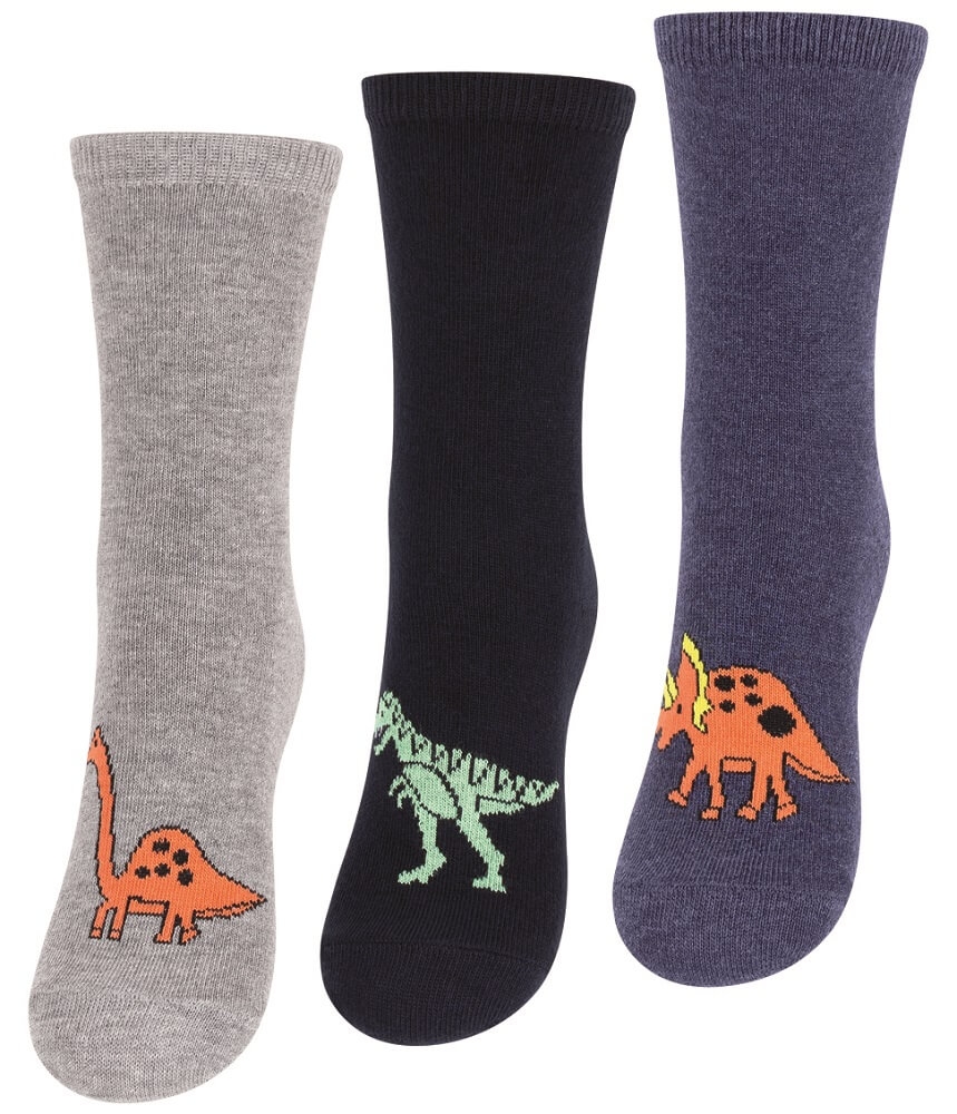 3 par børnestrømper "Dinosaur" - Str. 27-30