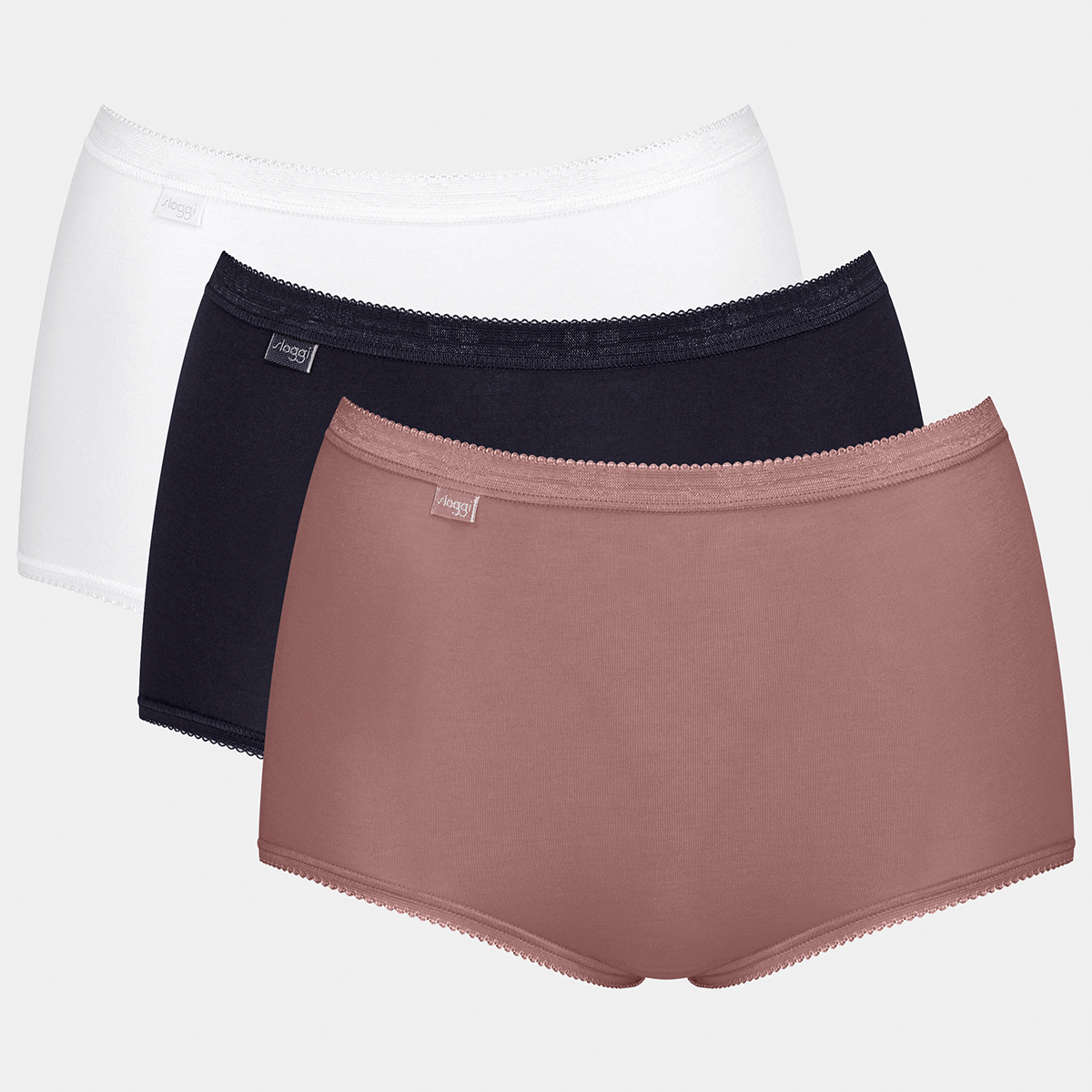 Sloggi Basic Cotton H 3 Pack maxi trusse, multi, Størrelse: 38, Dame