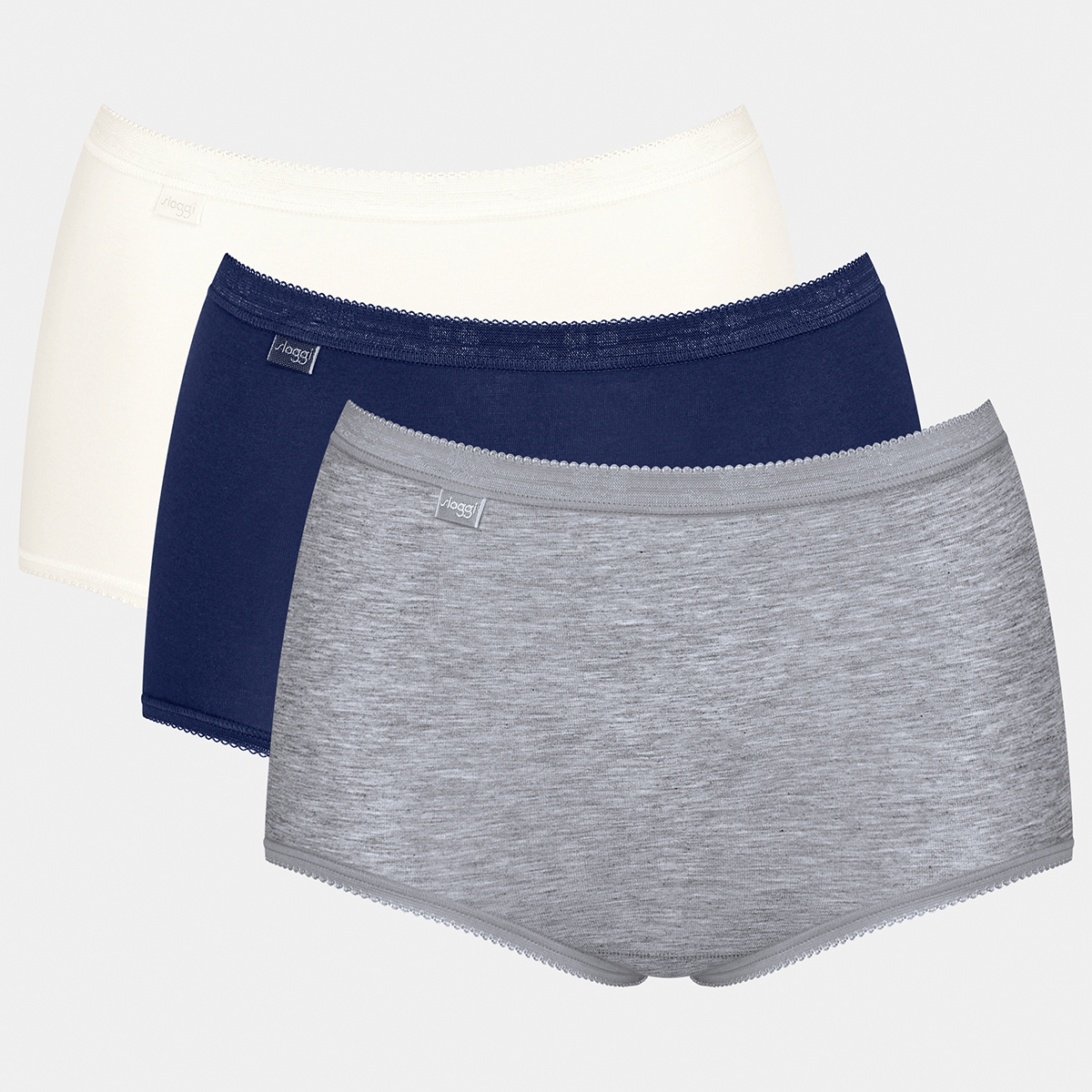 Sloggi Basic Cotton H 3 Pack maxi trusse, multi, Størrelse: 38, Dame