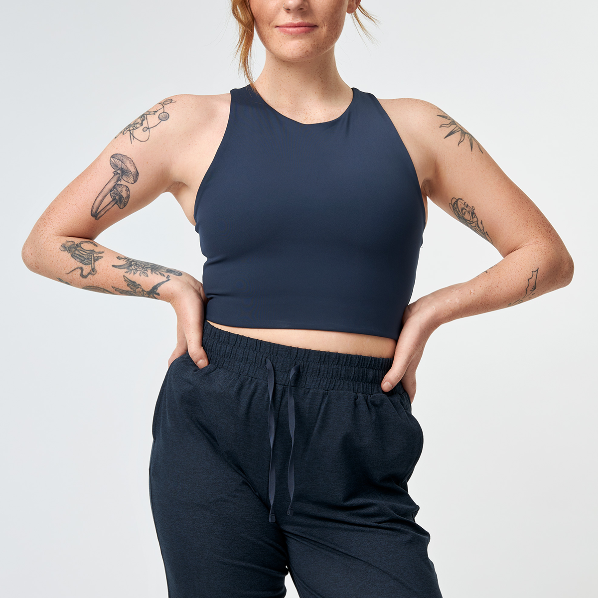 Girlfriend Collective Dylan sports BH, blå, Størrelse: XS, Dame