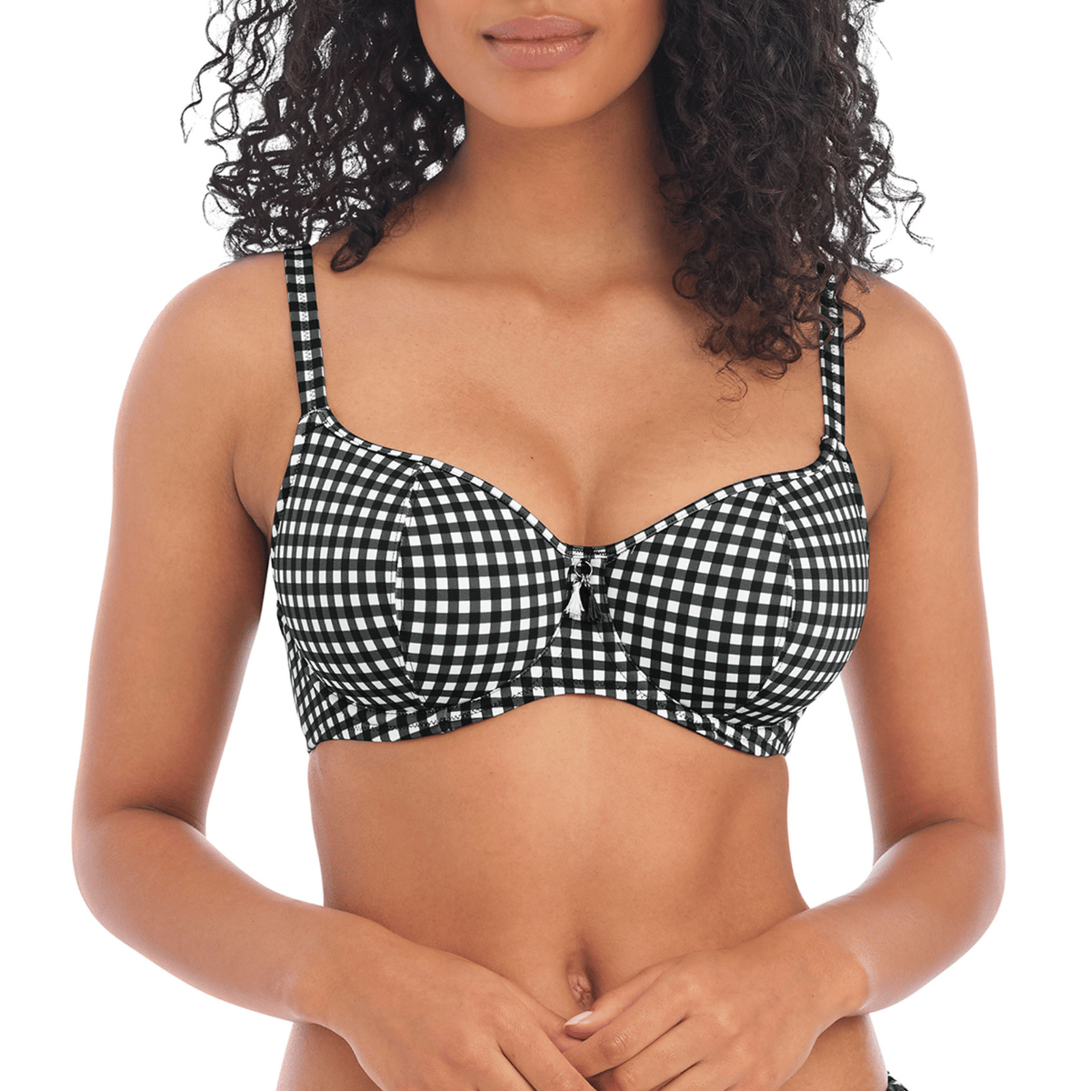 Freya Check In bikini top med bøjle, multi, Størrelse: 70E, Dame