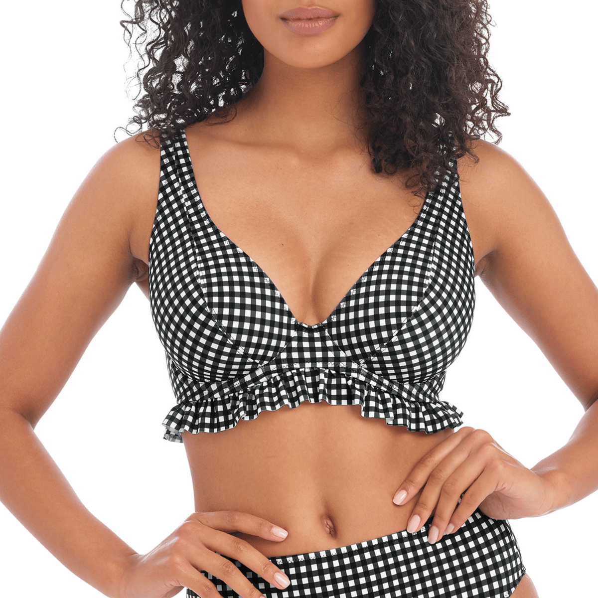 Freya Check In bikini top med bøjle, multi, Størrelse: 70D, Dame