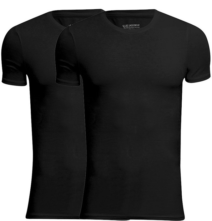 2-pak JBS bambus t-shirts, sort, str. XL